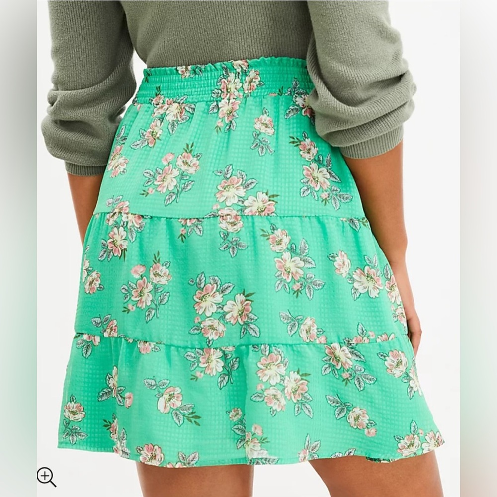 💫Loft Women’s Bloom Ruffle Tiered Skirt, XS, Mint Pop, Worn ONCE!!